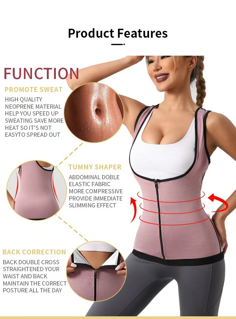 ContouraFit Neoprene Sculpt & Sweat Vest – Waist Trainer + Body Shaper Tank for Women