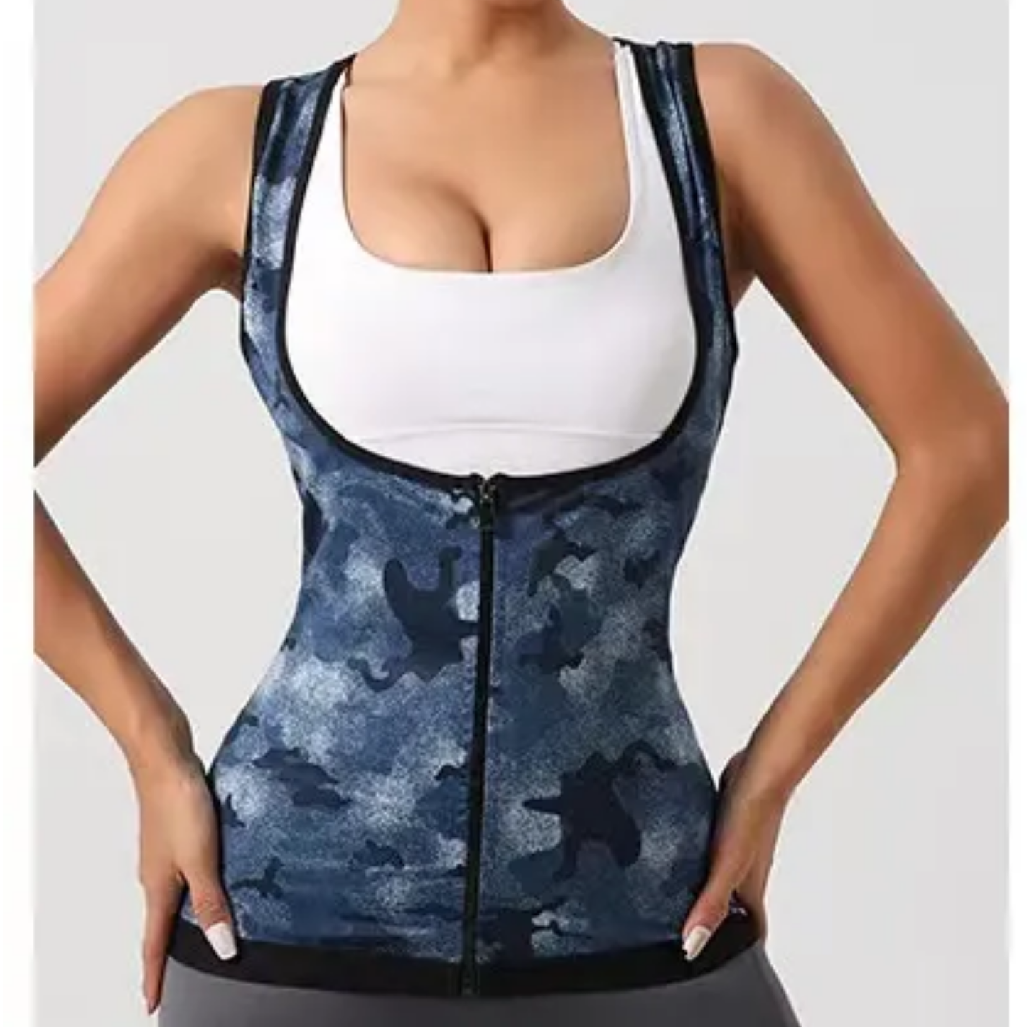 ContouraFit Neoprene Sculpt & Sweat Vest – Waist Trainer + Body Shaper Tank for Women